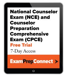 National Counselor Exam (NCE) and Counselor Preparation Comprehensive Exam (CPCE) (Digital Access: 7-Day Free Trial) image